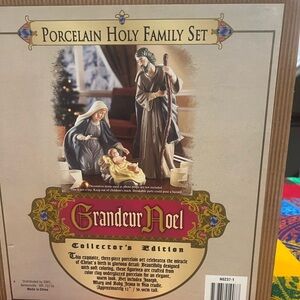 Grandeur Noel Porcelain Holy Family Set - Collector's Edition (Christmas)